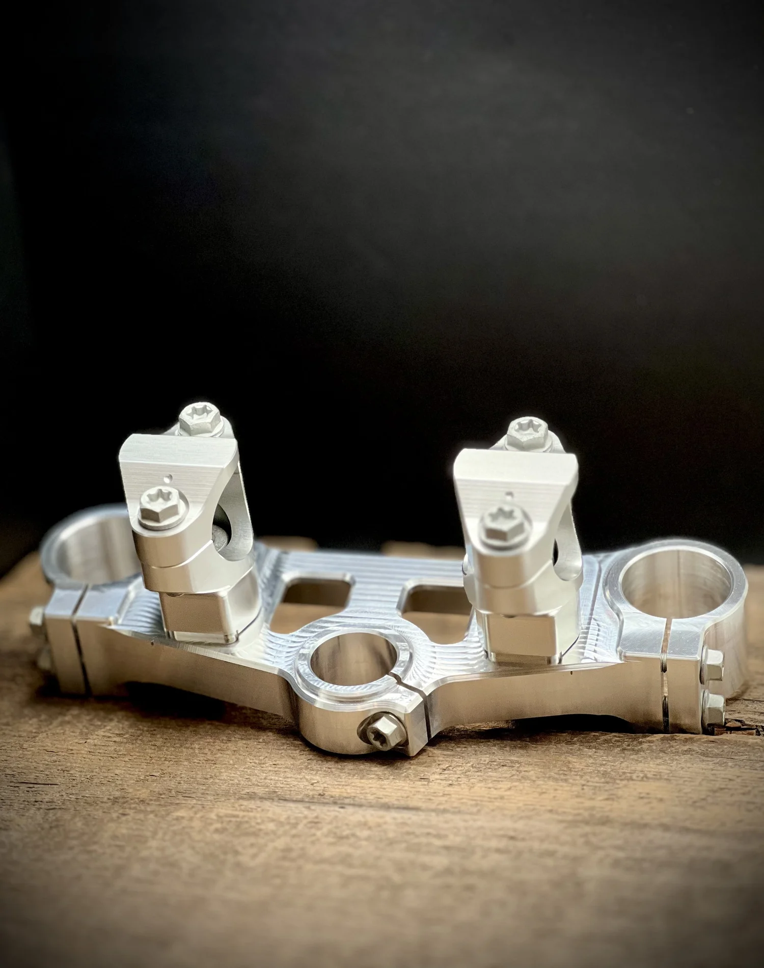 TY 175 Triple Clamp with Bar Mount — Six Mile Industries Trials Parts